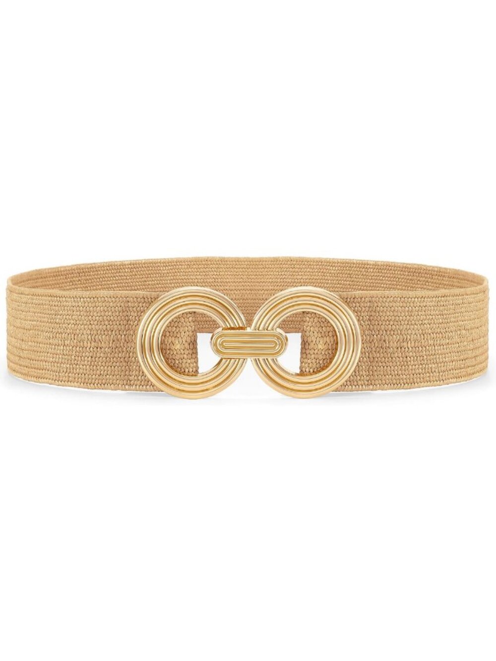 Stylish Wide Straw Woven Elastic Belt for Women - Stretchy Boho Beach Dress - Picture 1 of 5